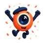 Lenzo mascot celebrating